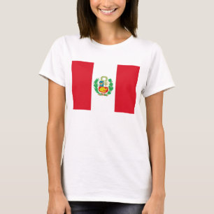 Women T Shirt with Flag of Peru
