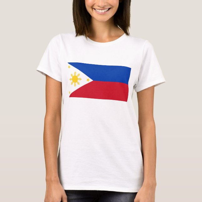 Women T Shirt with Flag of Philipppines (Front)