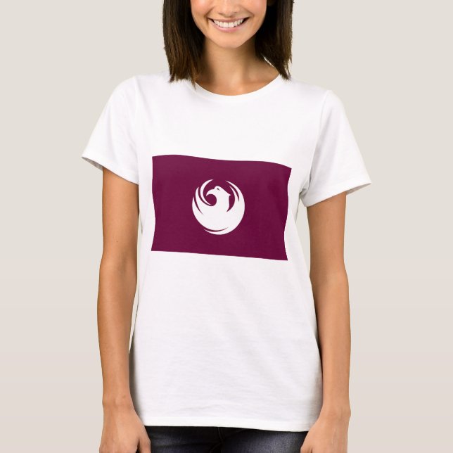 Women T Shirt with Flag of Phoenix, Arizona, USA (Front)