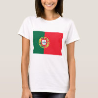 Women T Shirt with Flag of Portugal