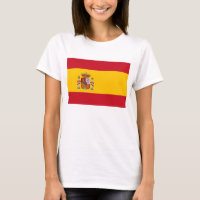 Women T Shirt with Flag of  SPAIN