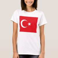 Women T Shirt with Flag of Turkey