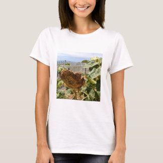 Women T-shirt with photo of sunflower