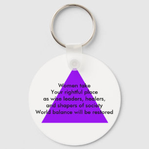 Women take Your rightful place as wise leaders Keychain