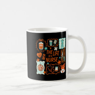 Women The Life Of A Nurse Doodle Nursing Showgirl  Coffee Mug