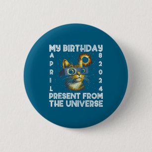 Women Total Solar Eclipse Birthday April 2 Inch Round Button