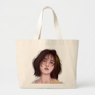 Women Totebag Cute Illustration For Women Daily Large Tote Bag