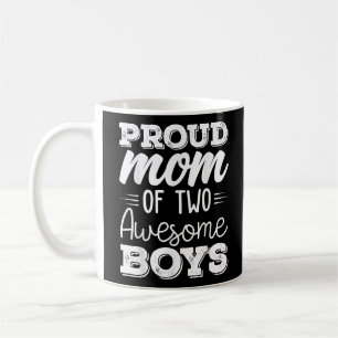 Women Two Mom of 2 Boys Mother's Day  65 Coffee Mug