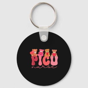 Women Valentine Cu Nurse Pediatrics Cute Bears Ped Keychain