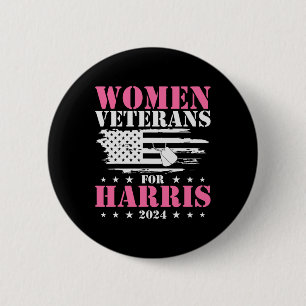 Women Veterans For Harris 2024  2 Inch Round Button