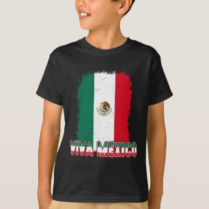 Women Viva Mexico Flag Men Kids Boy Mexican Indepe T-Shirt