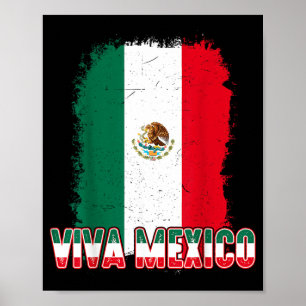 Women Viva Mexico Flag Men Kids Boy Mexican Poster