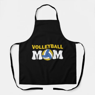Women Volleyball Mom Shirt Game Day Funny Player Apron