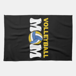 Women Volleyball Mom Shirt Game Day Funny Player Kitchen Towel