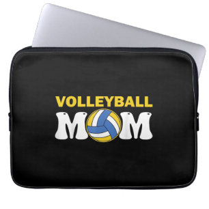 Women Volleyball Mom Shirt Game Day Funny Player Laptop Sleeve