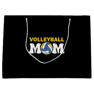 Women Volleyball Mom Shirt Game Day Funny Player Large Gift Bag