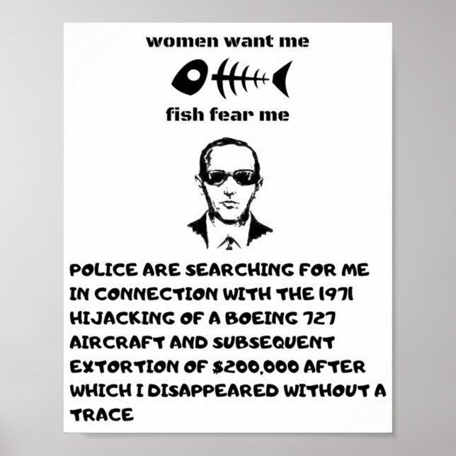 Women want me fish fear me db cooper  poster (Front)