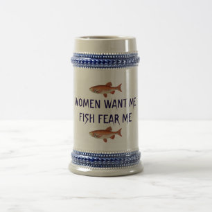 WOMEN WANT ME FISH FEAR ME LARGE MUG