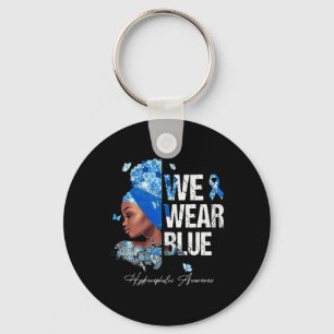 Women We Wear Blue Hydrocephalus Awareness Keychain