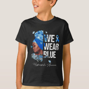 Women We Wear Blue Hydrocephalus Awareness T-Shirt
