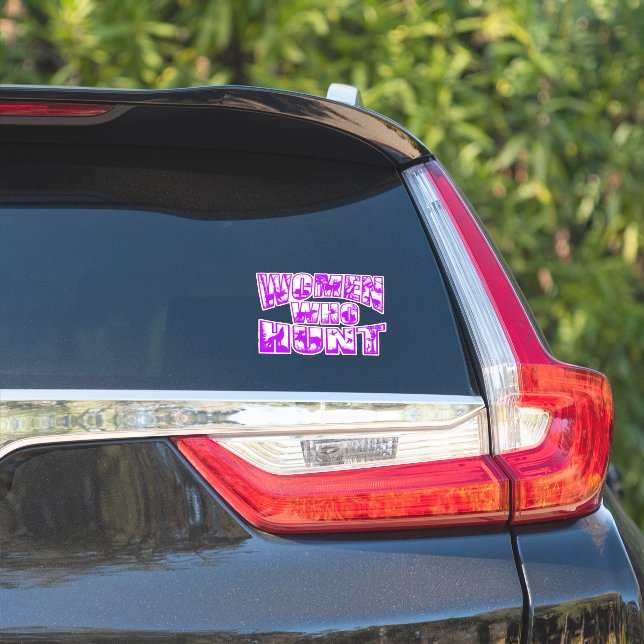 Women Who Hunt Vinyl Decal- Purple (Car Side)