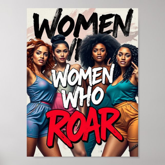 Women Who Roar – Feminist Art Poster (Front)