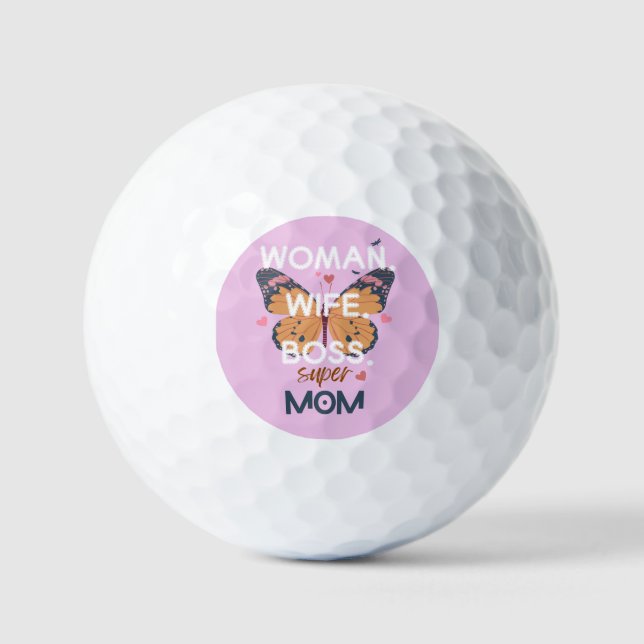 Women, wife, boss, super mom golf balls (Front)