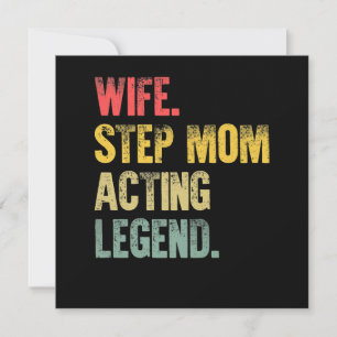 Women Wife Step Mom Acting Legend Premium . Thank You Card