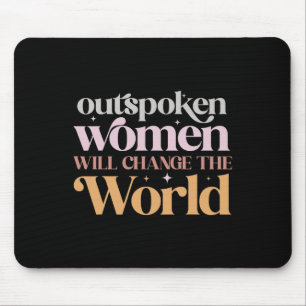 Women Will Change The World Feminist Girl Power Mouse Pad