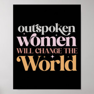 Women Will Change The World Feminist Girl Power  Poster