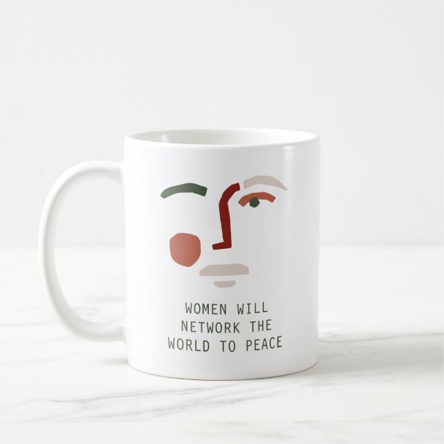 Women Will Network the World to Peace Coffee Mug (Left)
