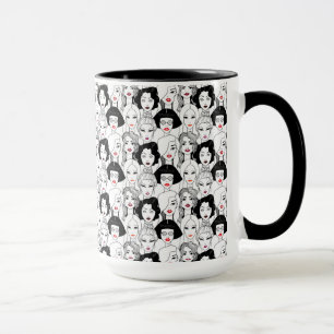 Women With Lipstick Pattern Mug
