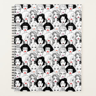 Women With Lipstick Pattern Planner