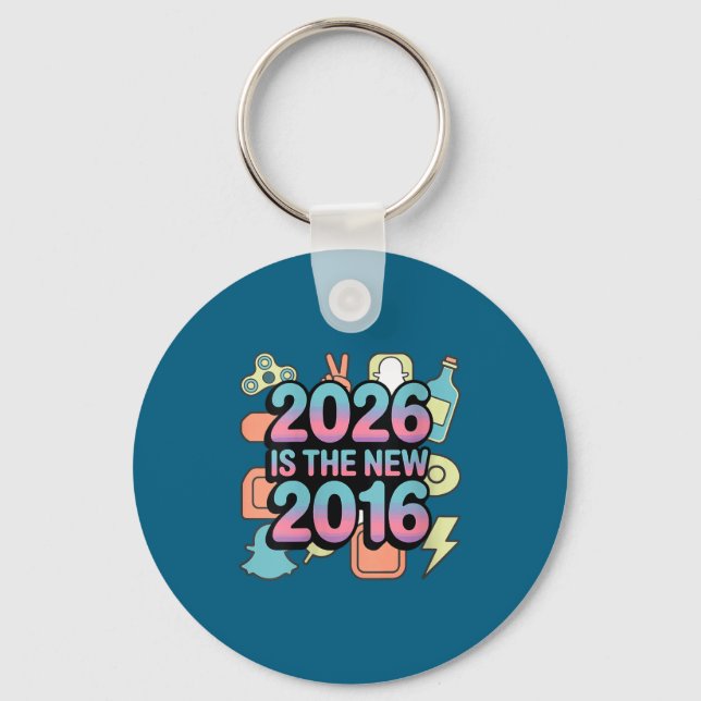 Women Women's 2016 Retro Nostalgia V Keychain (Front)