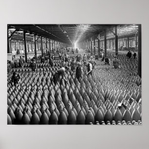 Women Working In Munition Factory - WW1 1917 Poster