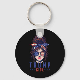 Women Yes I'm A Trump Girl Get Over It Trump 2024 Keychain