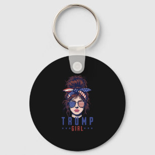 Women Yes I'm A Trump Girl Get Over It Trump Elect Keychain