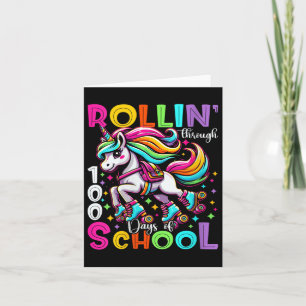 Womens 100 Days Of School Girls Teacher 100th Day Card