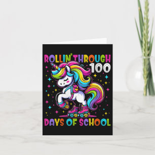 Womens 100 Days Of School Girls Teacher 100th Day Card