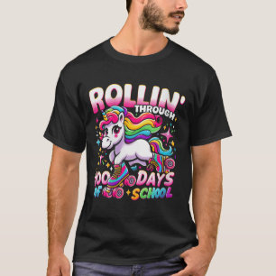 Womens 100 Days Of School Girls Teacher 100th Day T-Shirt