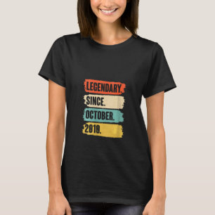 Womens 11 Year Old Legendary Since October 2010 T-Shirt