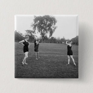 Women's 1920s Golf Fashion 2 Inch Square Button