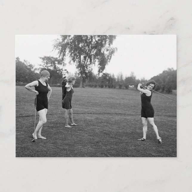 Women's 1920s Golf Fashion Postcard (Front)