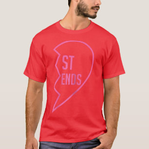 Womens 1 Heart in 2 Best Friend T sMatching BFF Ou T-Shirt