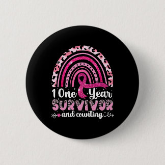 Womens 1 Year Breast Cancer Survivor Awareness Pin