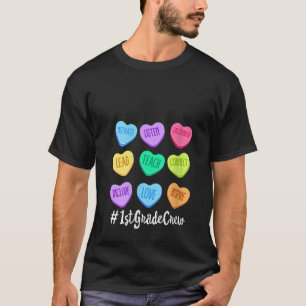 Womens 1st Grade Crew Teacher Valentine s Day Past T-Shirt
