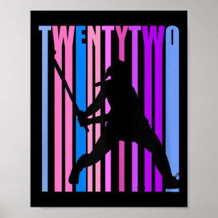 Womens 22nd Birthday Field Hockey Player Sports Gi Poster