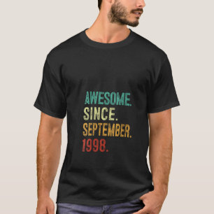 Womens 25th Birthday Awesome Since September 1998 T-Shirt