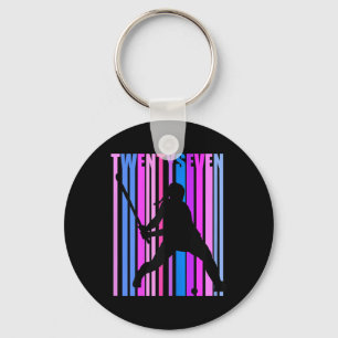 Womens 27th Birthday Field Hockey Player Sports Gi Keychain