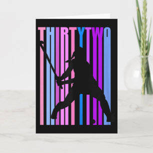 Womens 32nd Birthday Field Hockey Player Sports Gi Card